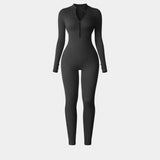 Apex Aura | Mock - Neck Zip Performance Jumpsuit - Negative Apparel