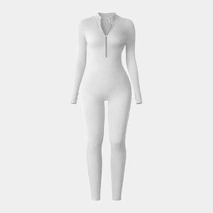 Apex Aura | Mock - Neck Zip Performance Jumpsuit - Negative Apparel