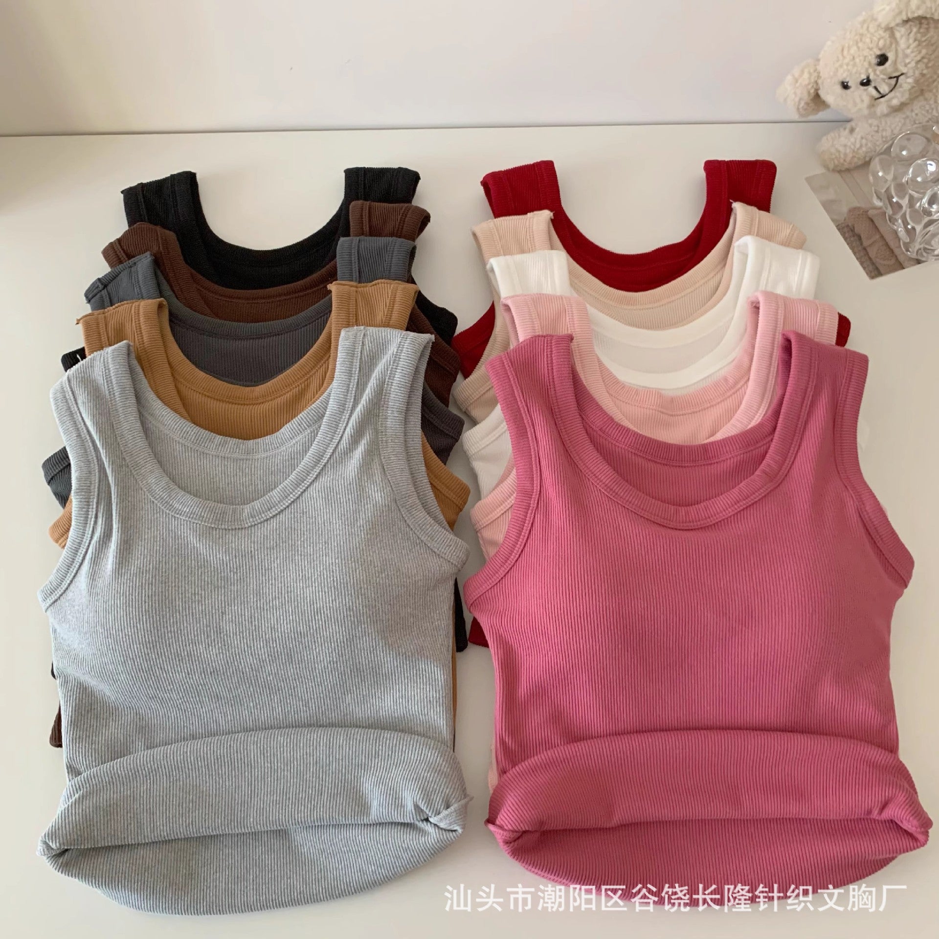 Autumn and winter German ten - color sanded thick warm with chest pad sleeveless vest women's slimming bottom warm top - Negative Apparel