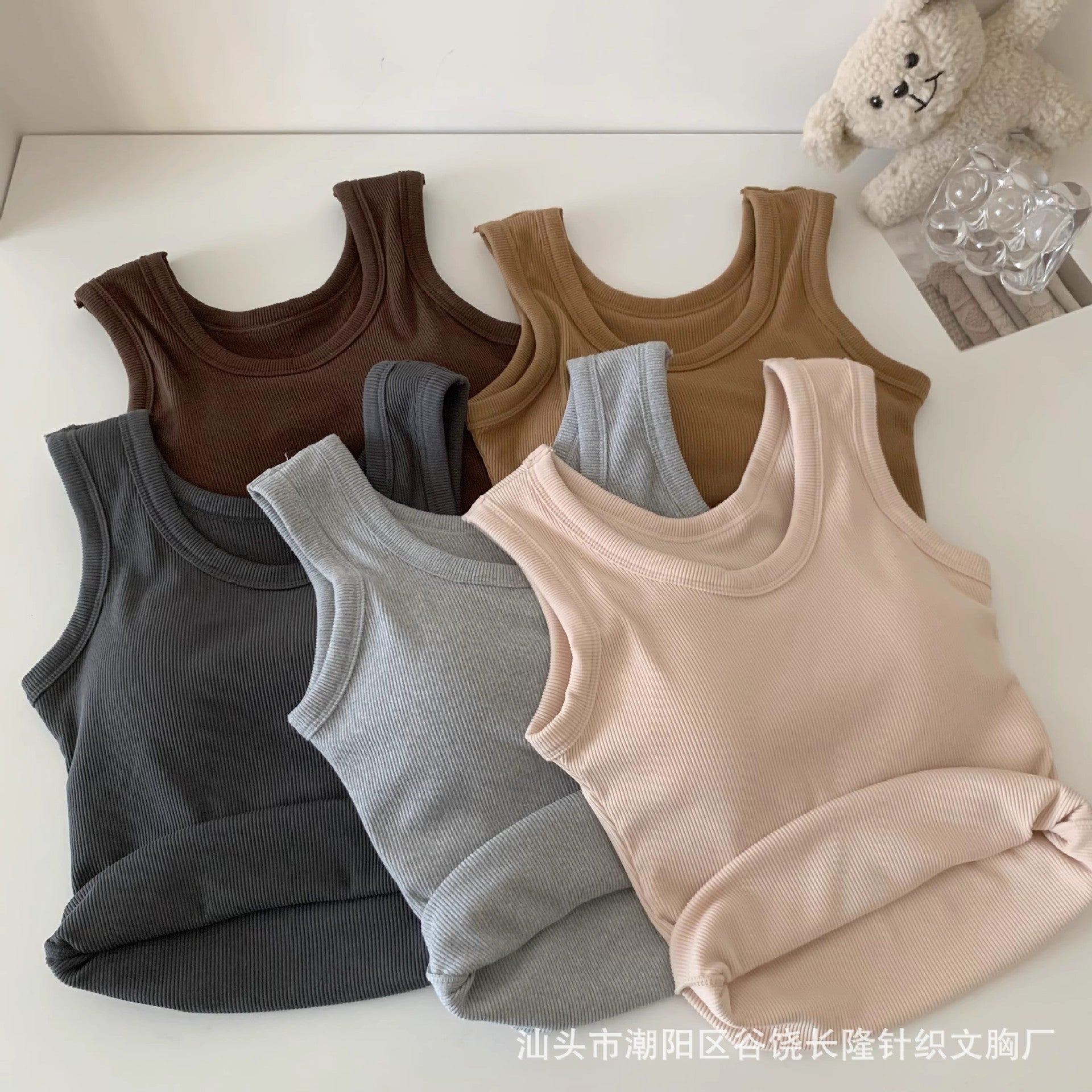 Autumn and winter German ten - color sanded thick warm with chest pad sleeveless vest women's slimming bottom warm top - Negative Apparel