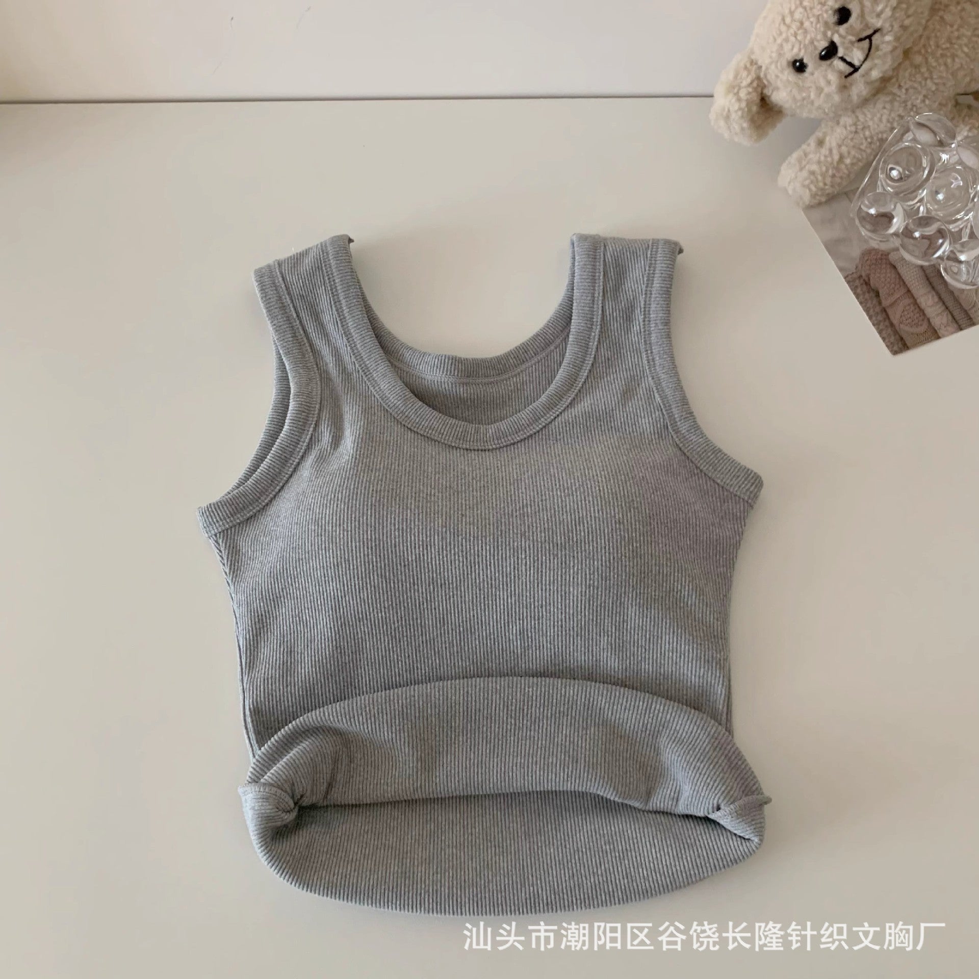 Autumn and winter German ten - color sanded thick warm with chest pad sleeveless vest women's slimming bottom warm top - Negative Apparel