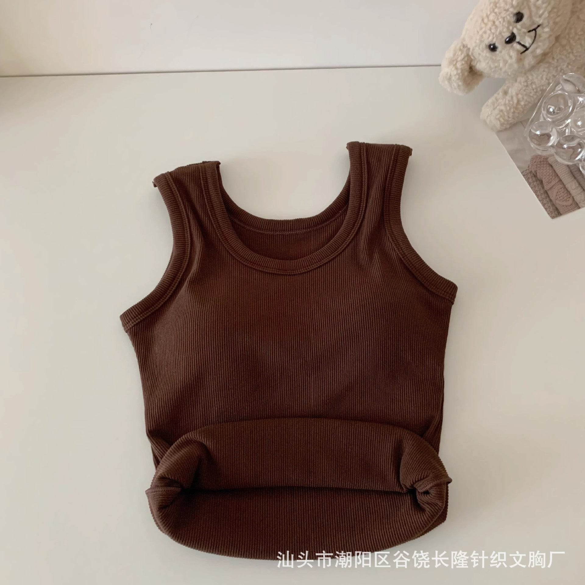 Autumn and winter German ten - color sanded thick warm with chest pad sleeveless vest women's slimming bottom warm top - Negative Apparel