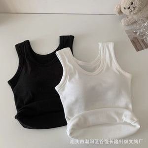 Autumn and winter German ten - color sanded thick warm with chest pad sleeveless vest women's slimming bottom warm top - Negative Apparel