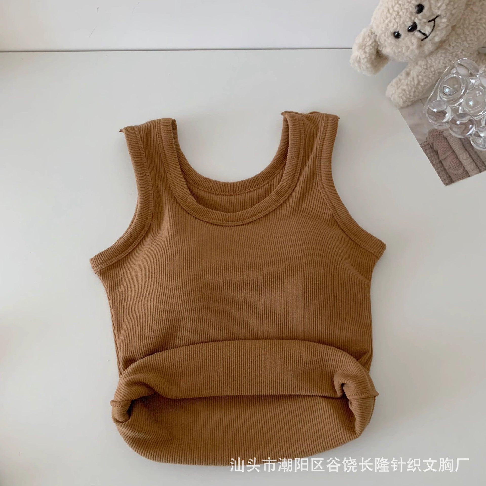 Autumn and winter German ten - color sanded thick warm with chest pad sleeveless vest women's slimming bottom warm top - Negative Apparel