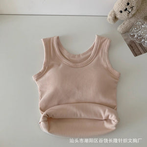 Autumn and winter German ten - color sanded thick warm with chest pad sleeveless vest women's slimming bottom warm top - Negative Apparel