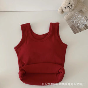 Autumn and winter German ten - color sanded thick warm with chest pad sleeveless vest women's slimming bottom warm top - Negative Apparel