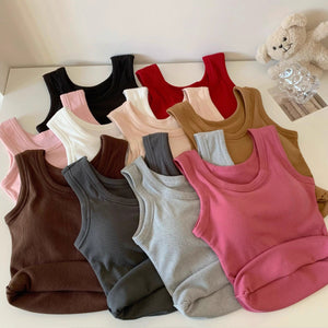 Autumn and winter German ten - color sanded thick warm with chest pad sleeveless vest women's slimming bottom warm top - Negative Apparel