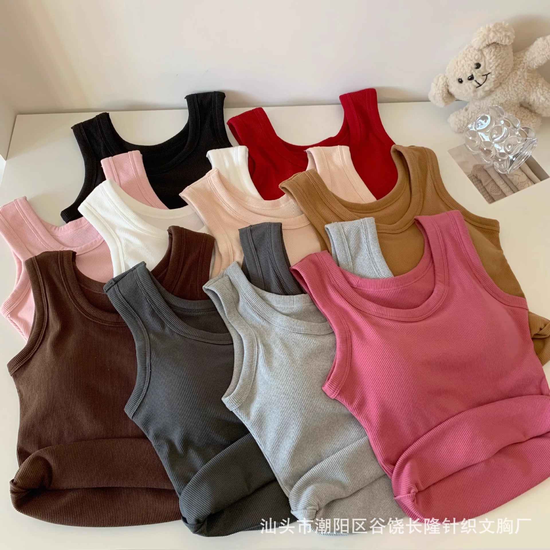 Autumn and winter German ten - color sanded thick warm with chest pad sleeveless vest women's slimming bottom warm top - Negative Apparel