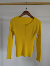 Autumn and winter Korean version with V - neck long - sleeved pullover bottoming sweater slim and thin elastic pit strip knitted sweater top women - Negative Apparel