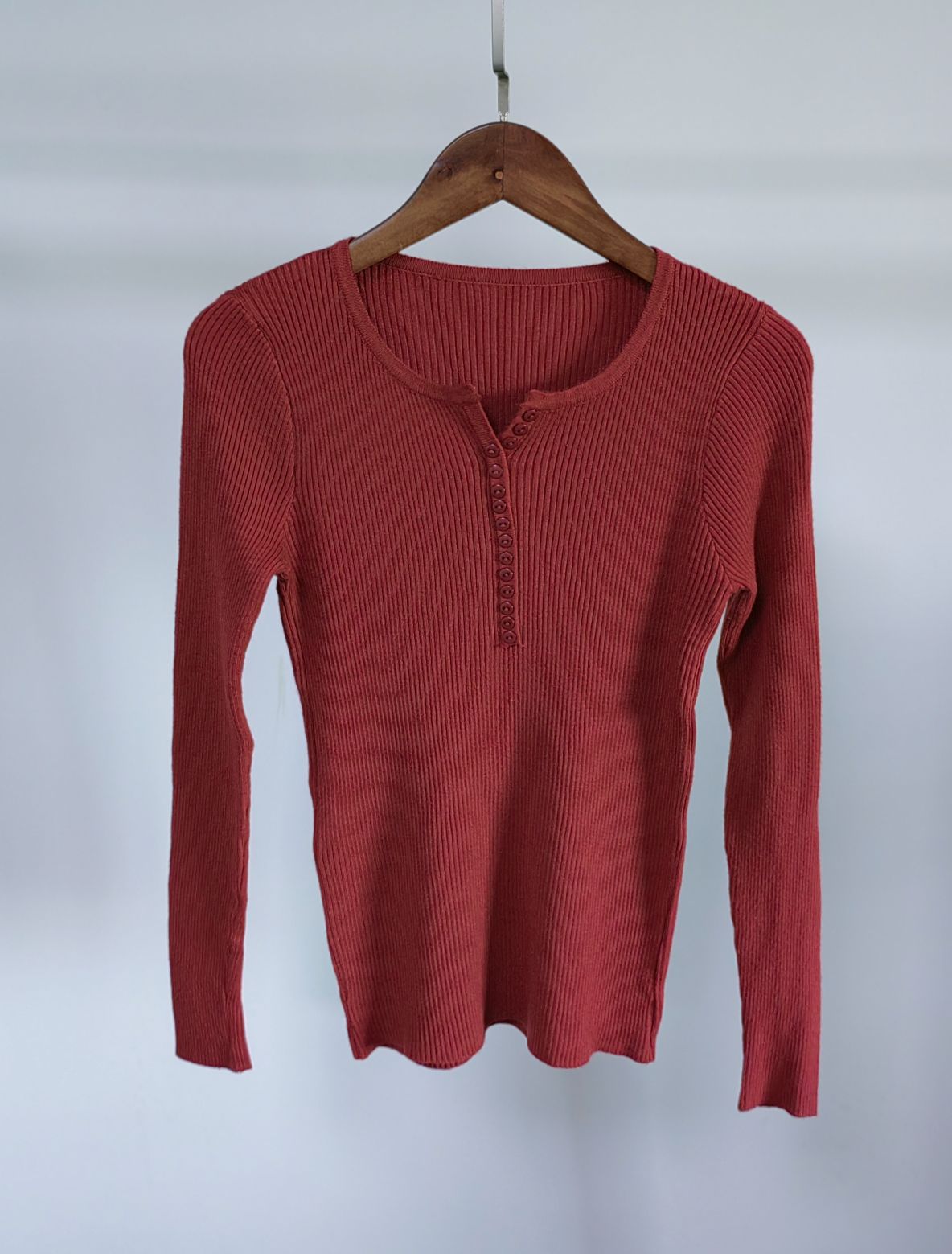 Autumn and winter Korean version with V - neck long - sleeved pullover bottoming sweater slim and thin elastic pit strip knitted sweater top women - Negative Apparel