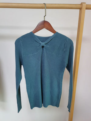 Autumn and winter new knitted sweater women's heart machine hollow bottoming shirt design sense with V - neck long - sleeved slim top - Negative Apparel