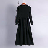 Autumn and winter semi - turtleneck pendulum long knitted dress waist thin long - sleeved sweater backing skirt women's core - spun yarn - Negative Apparel