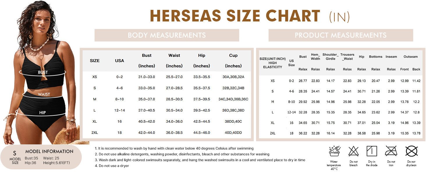 Azure Coast | Textured V - Neck High - Waist Bikini Set - Negative Apparel