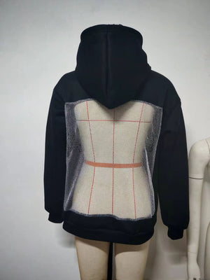 Backless Mesh Hoodie | Net Detail Sweatshirt - Negative Apparel