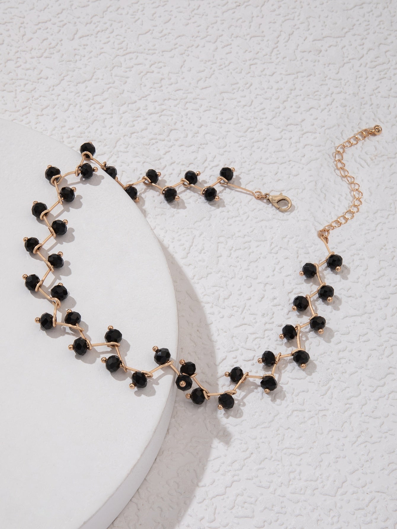 Bead Decor Choker - Negative Apparel