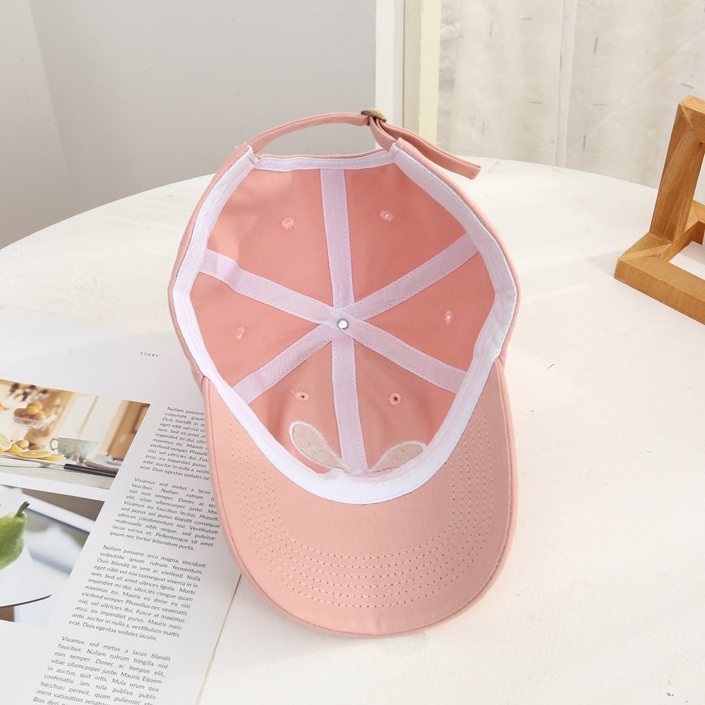 Bow cap women's fashion casual style baseball cap simple summer embroidery sun hat - Negative Apparel