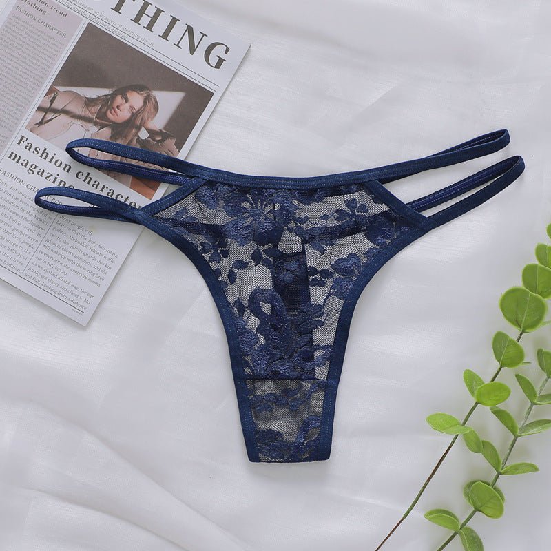 Breathable low waist panties lace ladies thong - Negative Apparel