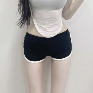Breathable Sports Shorts, Solid Color Hot Pants Shorts - Negative Apparel
