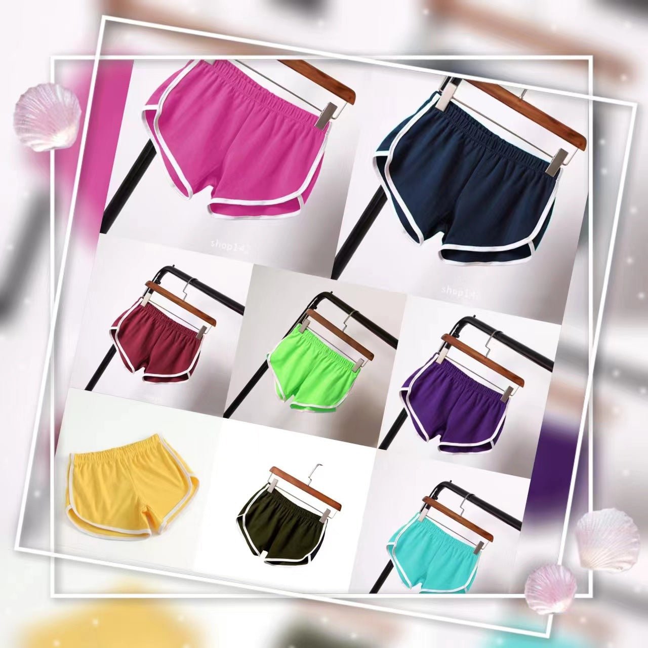 Breathable Sports Shorts, Solid Color Hot Pants Shorts - Negative Apparel