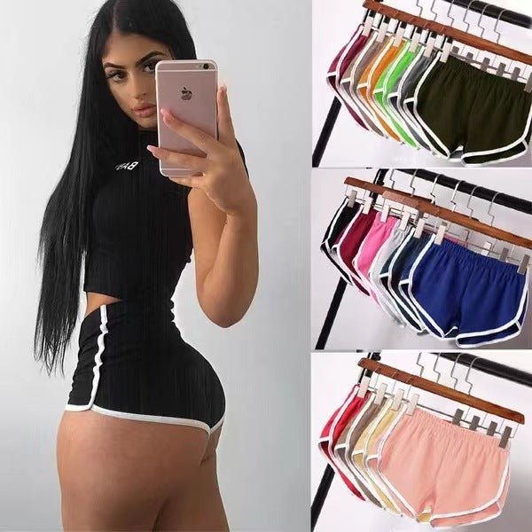 Breathable Sports Shorts, Solid Color Hot Pants Shorts - Negative Apparel