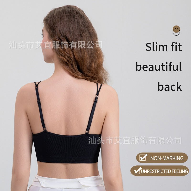 Buckle - Free Bra for Women – Thin Strap, Breathable, Comfortable, Wireless Sports Primer Underwear - Negative Apparel