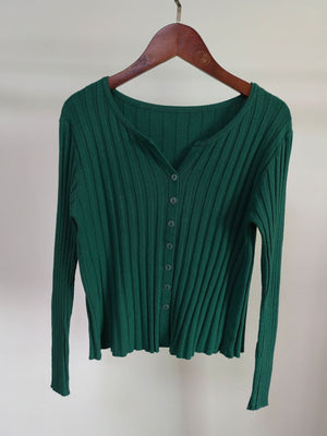 Cardigan sweater women's autumn and winter new Korean version temperament slim and thin knitted sweater jacket with long - sleeved top wholesale - Negative Apparel