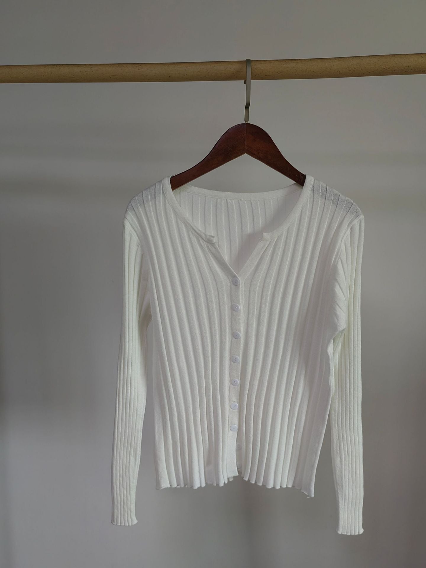 Cardigan sweater women's autumn and winter new Korean version temperament slim and thin knitted sweater jacket with long - sleeved top wholesale - Negative Apparel