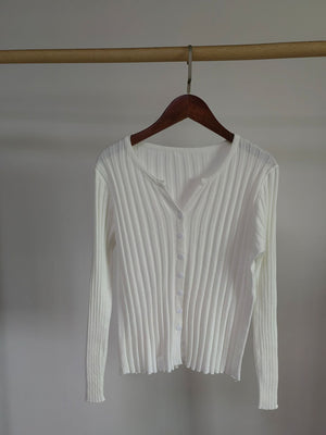 Cardigan sweater women's autumn and winter new Korean version temperament slim and thin knitted sweater jacket with long - sleeved top wholesale - Negative Apparel