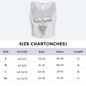 Casual Beaded Sequined Casual Zipper Tank Tight Vest - Negative Apparel