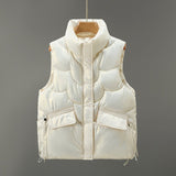 Casual cropped warm cotton vest jacket - Negative Apparel