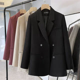 Casual Double Breasted Buttoned Blazer for Women - Negative Apparel
