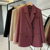 Casual Double Breasted Buttoned Blazer for Women - Negative Apparel