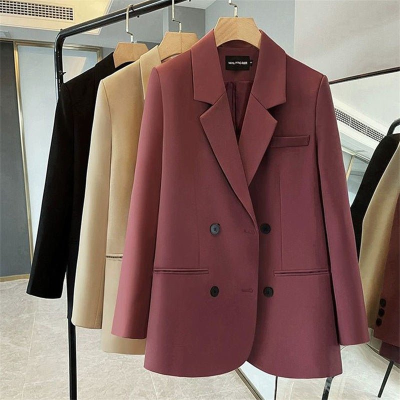 Casual Double Breasted Buttoned Blazer for Women - Negative Apparel