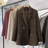 Casual Double Breasted Buttoned Blazer for Women - Negative Apparel