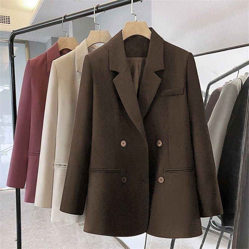 Casual Double Breasted Buttoned Blazer for Women - Negative Apparel