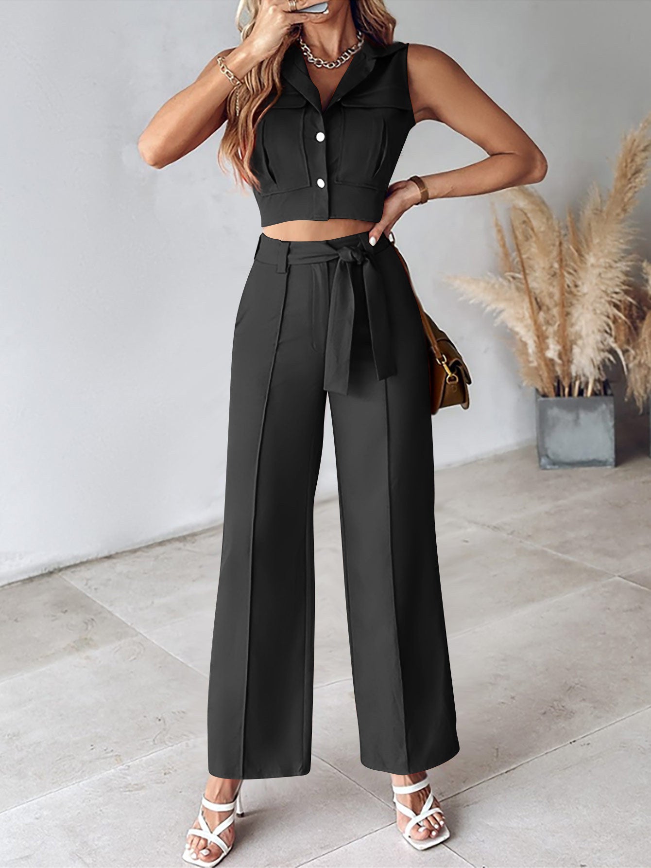 Casual fashion lapel vest suit women's clothing - Negative Apparel