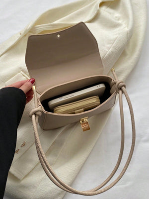 Casual Flap Bag Vintage PU - Negative Apparel
