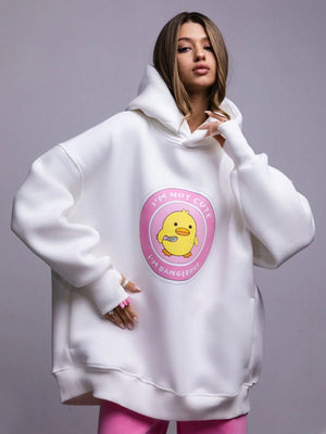 Casual printed oversized hoodie sweatshirt - Negative Apparel