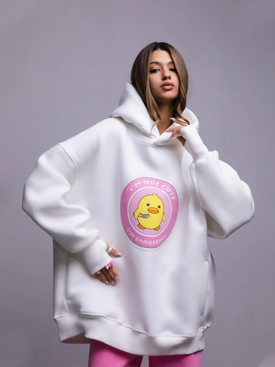 Casual printed oversized hoodie sweatshirt - Negative Apparel