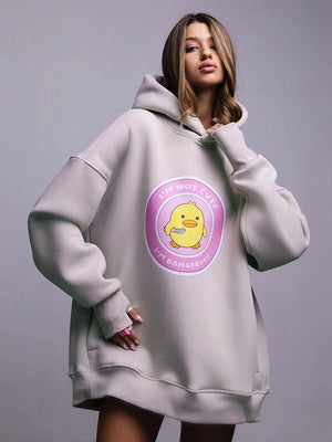 Casual printed oversized hoodie sweatshirt - Negative Apparel