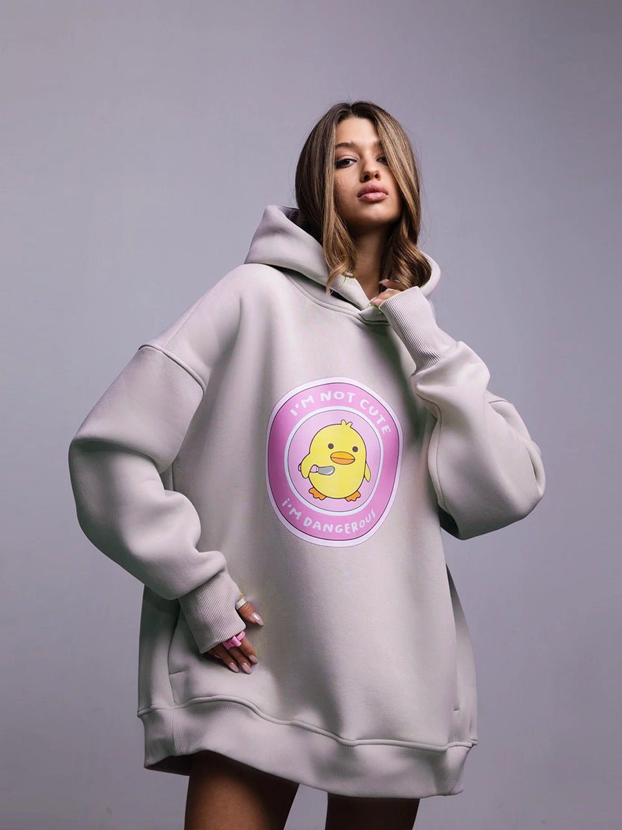 Casual printed oversized hoodie sweatshirt - Negative Apparel