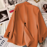 Casual Style Designer Buttoned Blazer For Women - Negative Apparel