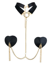Chain Linked Nipple Cover With Choker - Negative Apparel