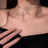 Chest chain jewelry pure desire style all - match sxy diamond pendant body chain necklace - Negative Apparel