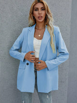 Clasi Flap Detail Double Button Blazer - Negative Apparel