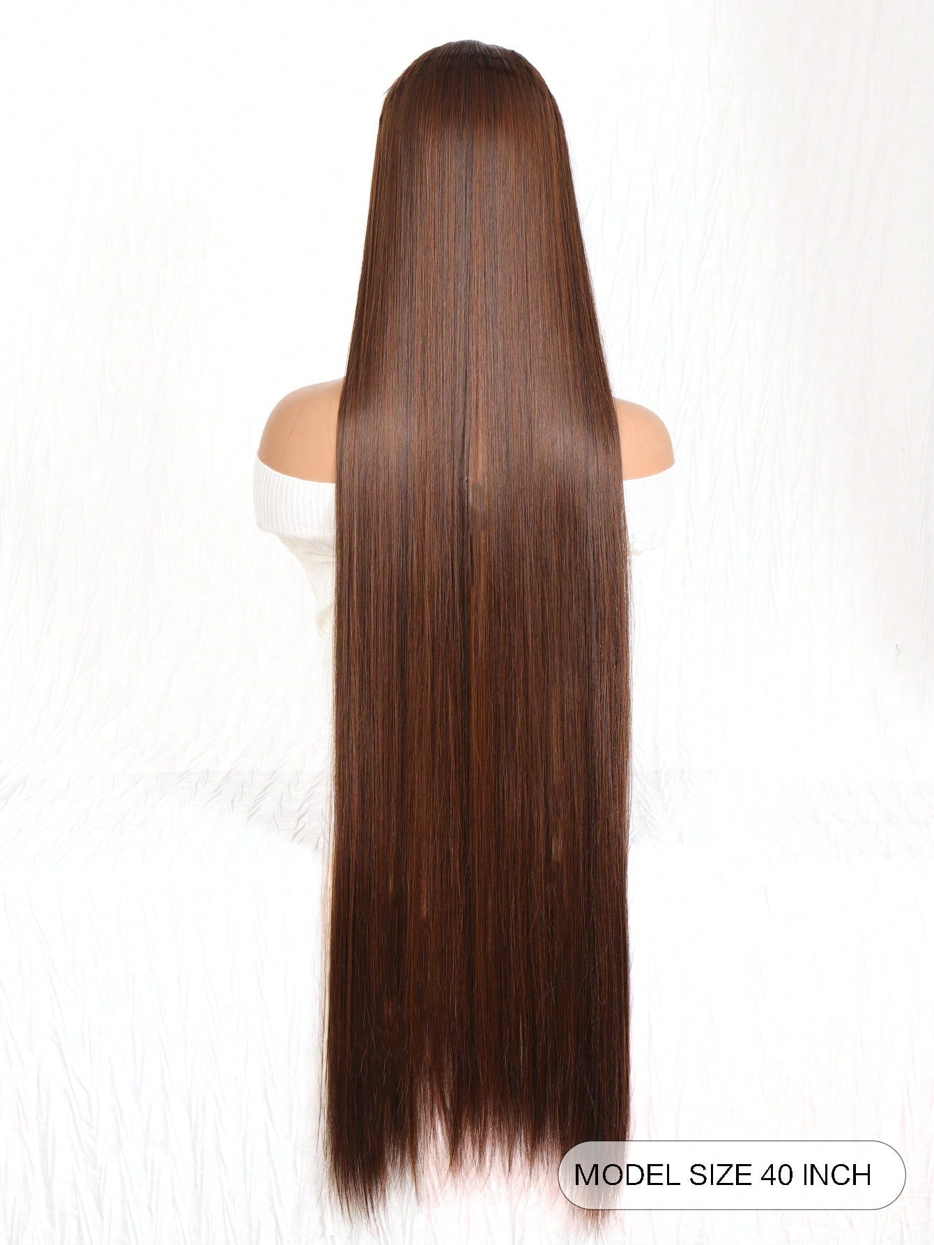 Clip In Hair Extensions 20-40 Inch Extra long Straight Brown Mixed Blonde Fake Hairpiece 5 Clips Synthetic Hair Extensions For Women Daily Use - Negative Apparel