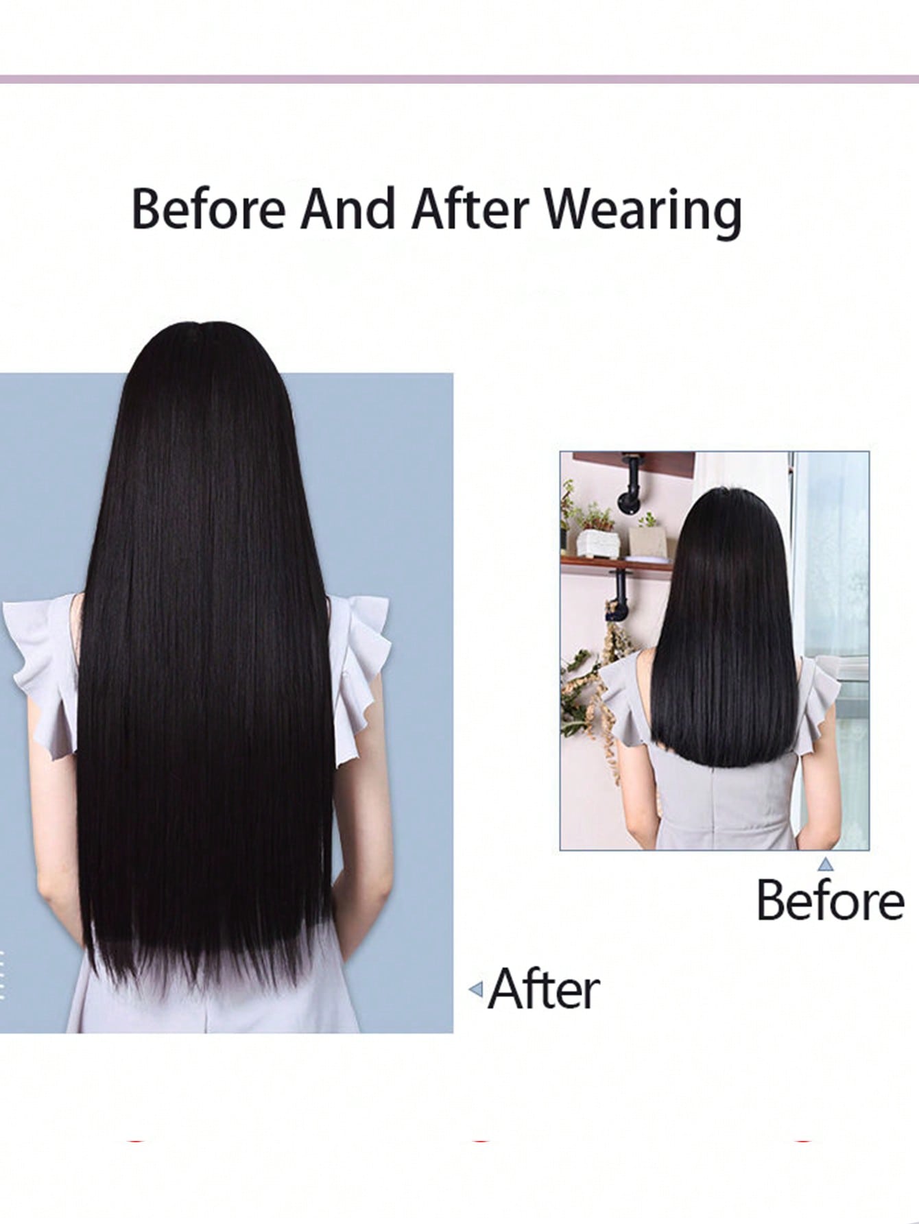 Clip In Hair Extensions 20-40 Inch Extra long Straight Brown Mixed Blonde Fake Hairpiece 5 Clips Synthetic Hair Extensions For Women Daily Use - Negative Apparel