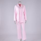 Cloud - Soft Dream | Ruffled Milk Silk 3 - Piece Pajama Set - Negative Apparel