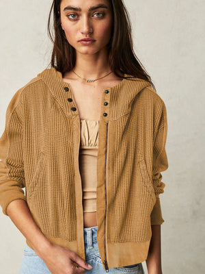 Colorblock Patchwork Zip Hoodie – Women’s Casual Long Sleeve Fall/Winter Sweatshirt - Negative Apparel