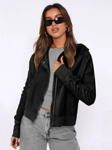 Colorblock Patchwork Zip Hoodie – Women’s Casual Long Sleeve Fall/Winter Sweatshirt - Negative Apparel